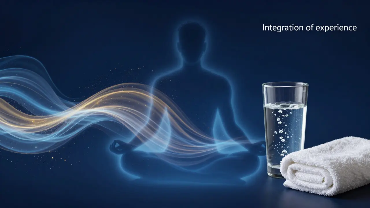 Konceptuální obraz mužského uvolnění a regenerace po terapeutickém sezení.