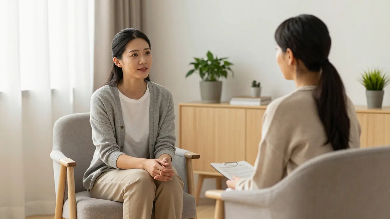 Profesní konzultace v klidném, bezpečném prostředí mezi terapeutem a klientem.